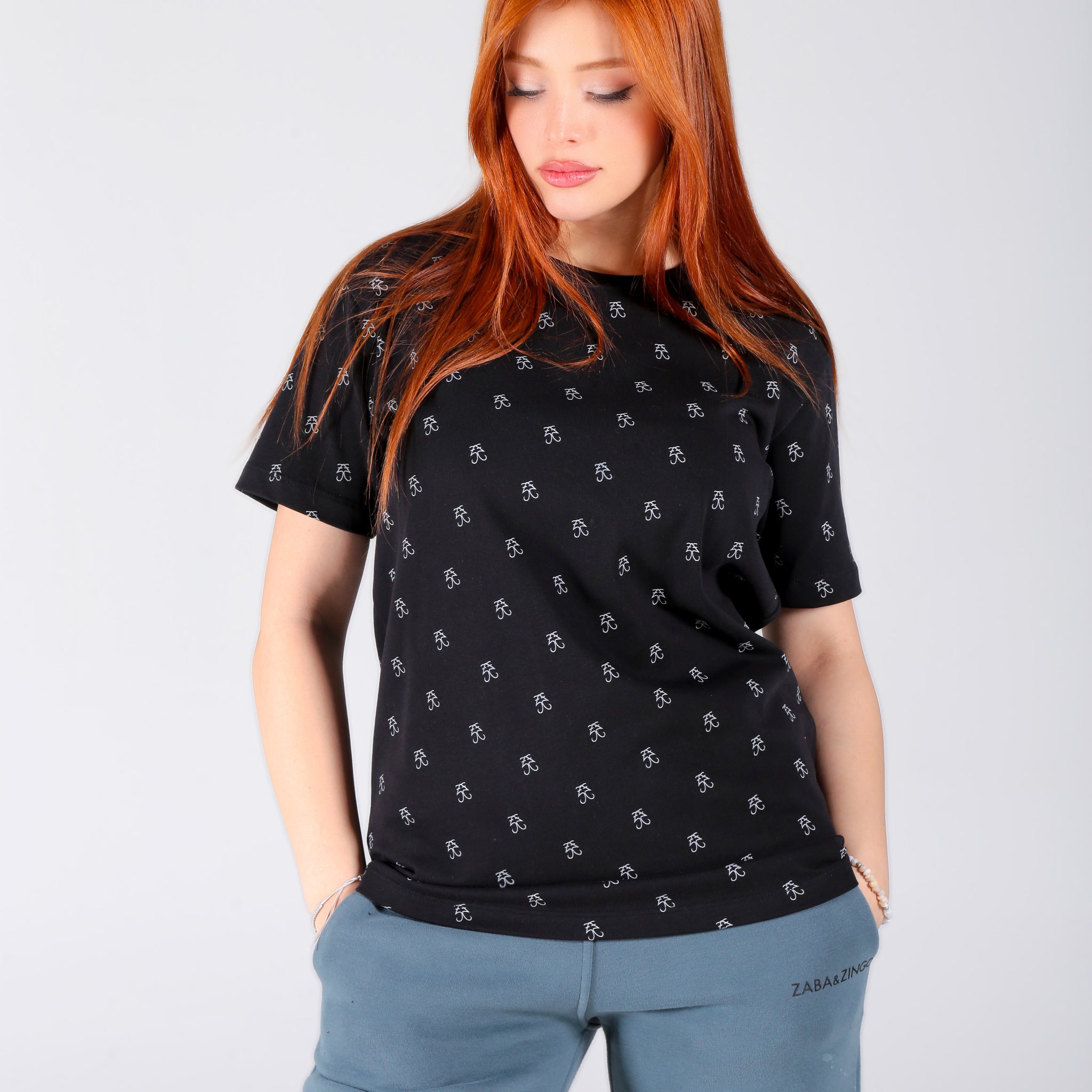 DAMEN MODERN FIT PRINT T-SHIRT T23